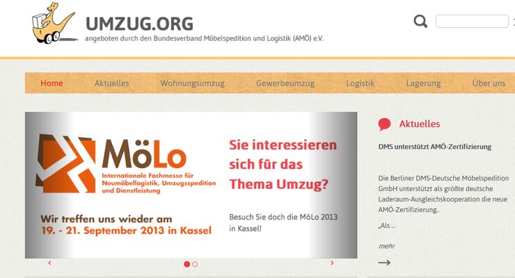 AMÖ Screenshot www.umzug.org