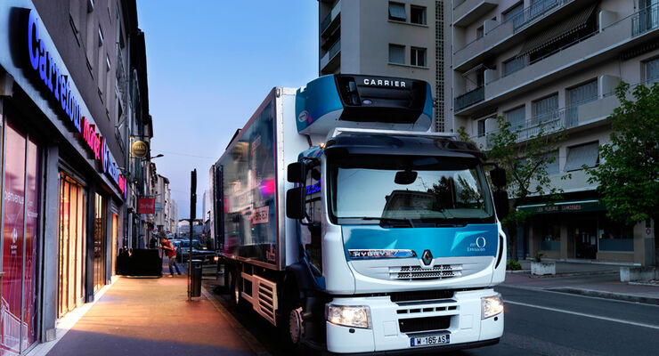 Alternative Antriebe von Renault Trucks,  Hybridantrieb Diesel Elektrisch Fahrbericht Clean Tech
