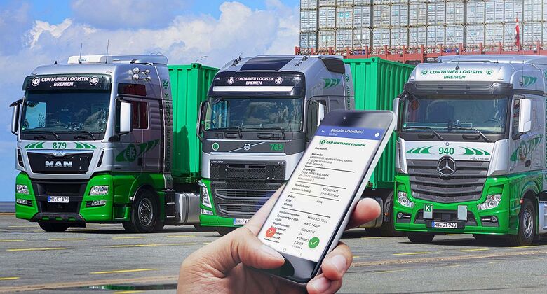 Der e-Frachtbrief von cargo support bei EKB Container Logistik