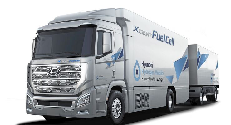 Hyundai H2 Xcient Brennstoffzellen-Lkw Wasserstoff-Lkw Brennstoffzelle Wasserstoff