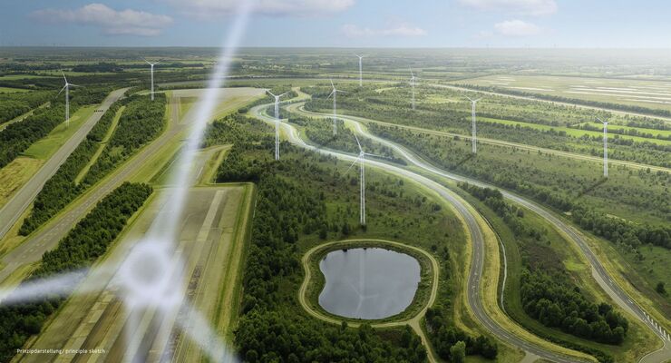Mercedes-Benz plant Windpark auf seinem Testgelände im norddeutschen PapenburgMercedes-Benz plans to build wind farm at its test track in Papenburg, northern Germany