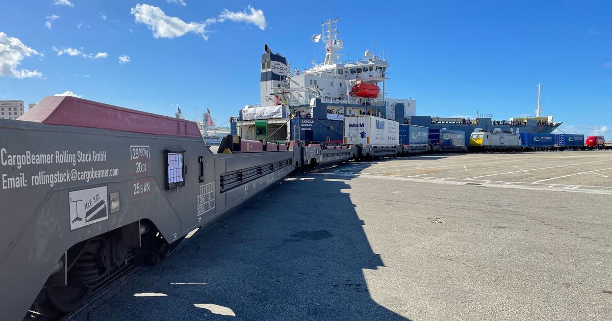Cargobeamer : Train d’essai entre Marseille et Calais